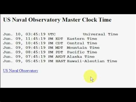 naval observatory current time.